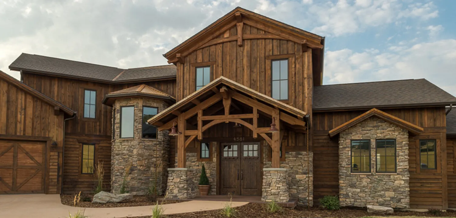 Natural wood siding